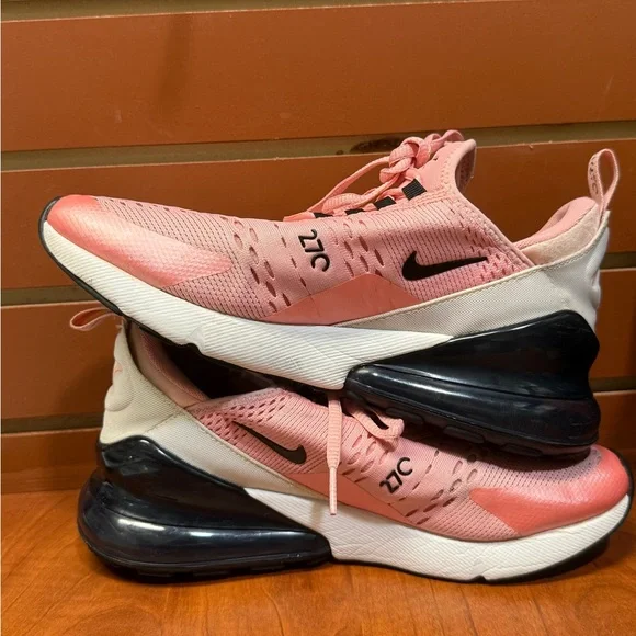 Nike Air Max 270 Pink and Black Sneakers - Picture 6 of 12